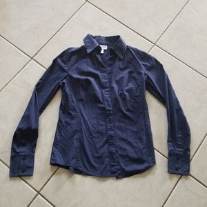 Navy Blue long sleve blouse